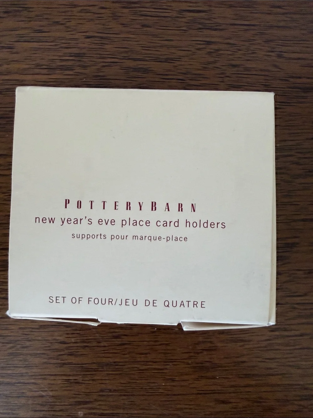 Pottery Barn New Year’s Eve Place Card Holders - Set of 4